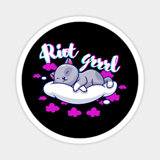 RIOT GRRRL CAT Magnet